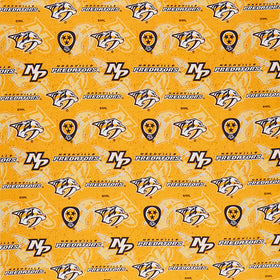 NHL - Nashville Predators Tone on Tone Yellow Yardage Primary Image