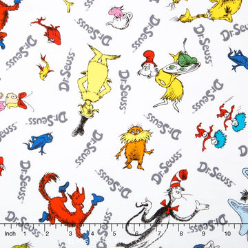 Celebrate Seuss! 4 - Character Toss White Yardage