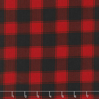 Christmas Cabin - Buffalo Check Red Yardage