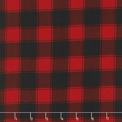 Christmas Cabin - Buffalo Check Red Yardage