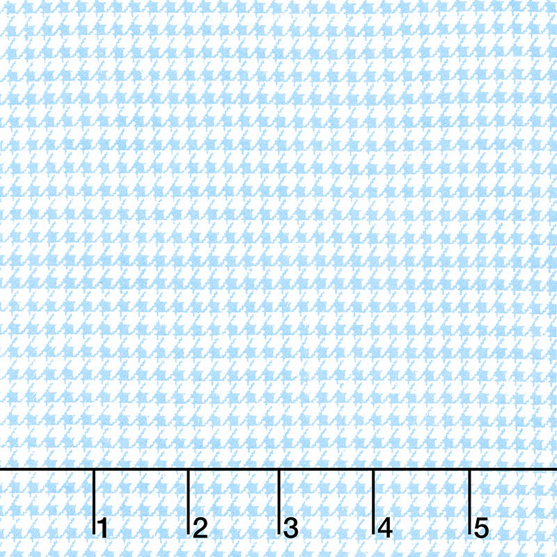 Comfy Flannel® - Houndstooth Check Light Blue Yardage Primary Image