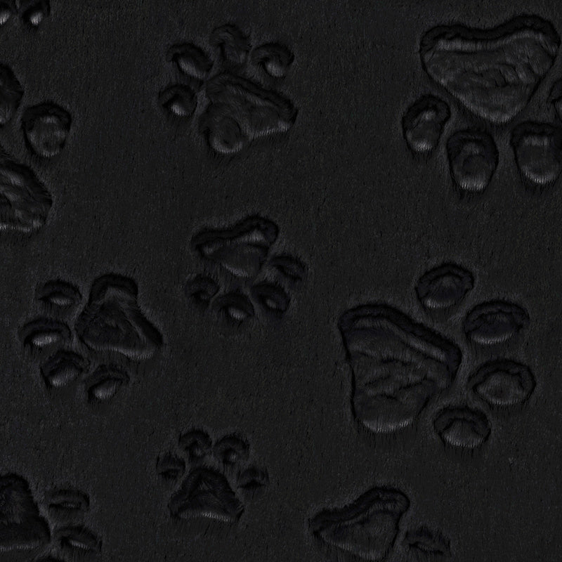 Luxe Cuddle® - Paws Black Minky Yardage Primary Image