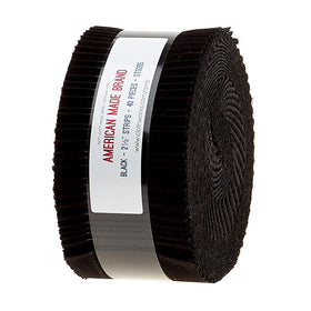 American Made Brand Cotton Solids Black 2 1/2" Strips Primary Image