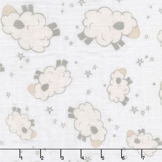 Embrace - Double Gauze Lambkins Ivory Yardage