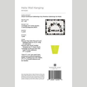 Digital Download - Hello Wall Hanging Pattern by Missouri Star Alternative View #1