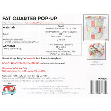 Fat Quarter Pop Up Pattern Alternative View #1