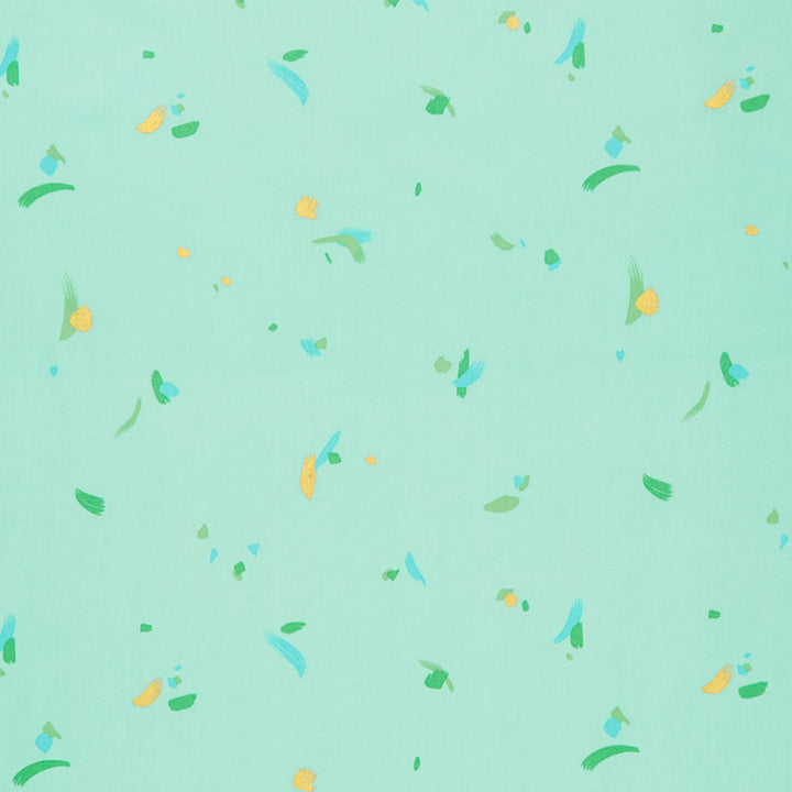Brushy - Specks Aquamarine Metallic Yardage Primary Image