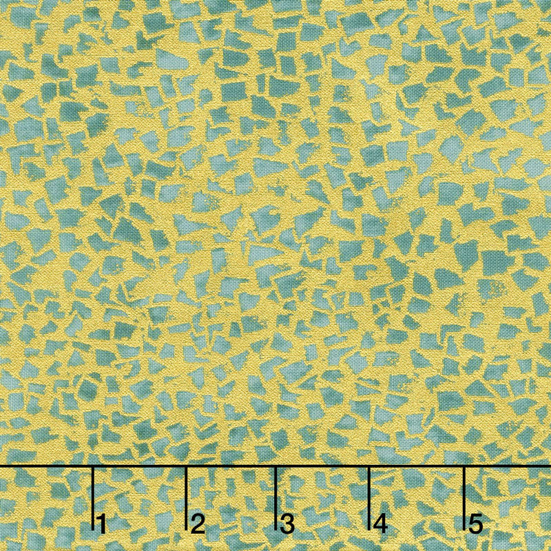 Gustav Klimt - Tile Emerald Metallic Yardage Primary Image