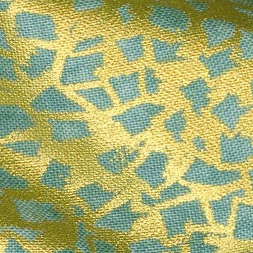 Gustav Klimt - Tile Emerald Metallic Yardage Alternative View #1