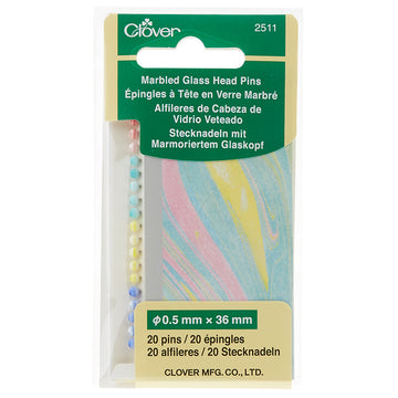 Marbled Glass Head Pins