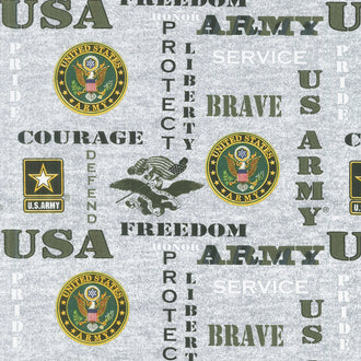 Military - Army Words Green Yardage