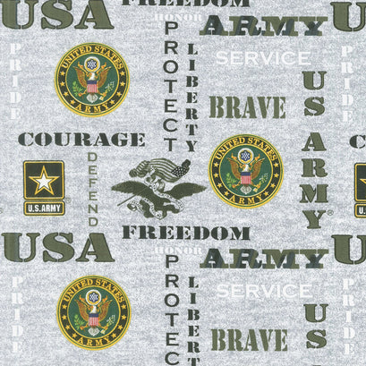 Military - Army Words Green Yardage