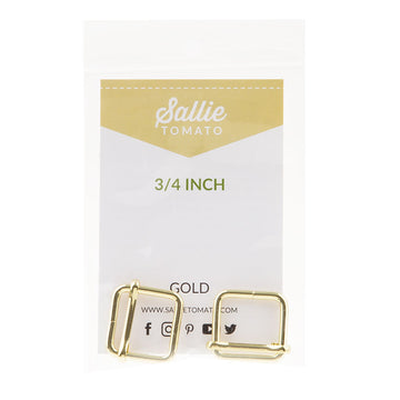Sallie Tomato 3/4" Slider Buckles - Set of Two Gold