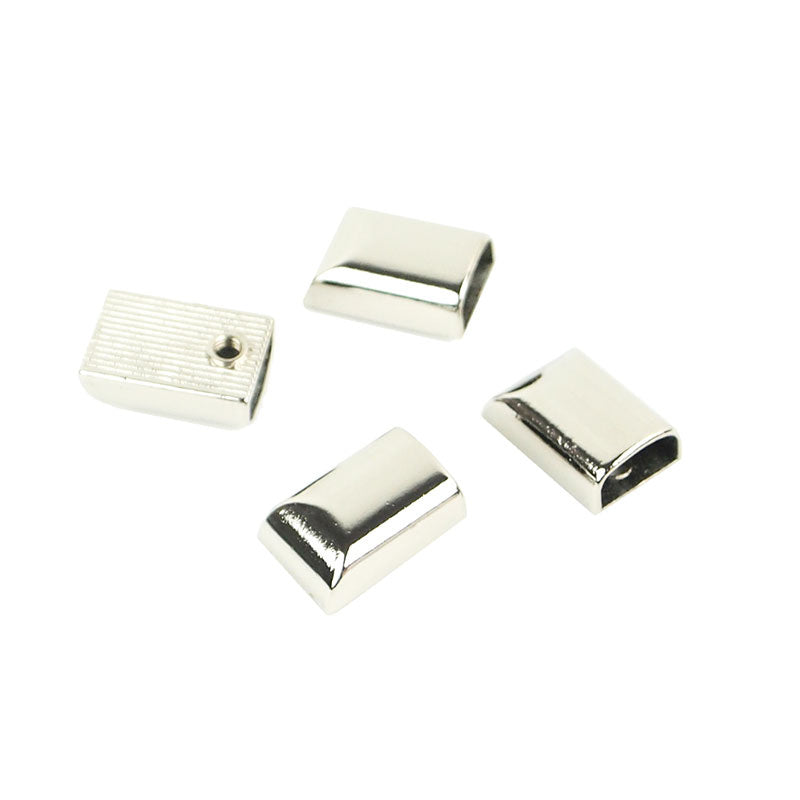 Sallie Tomato Zipper Cord Ends - Set of four Nickel
