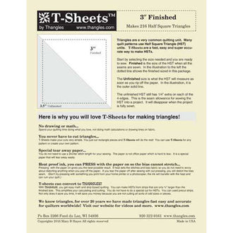 T-Sheets - 3" Finished